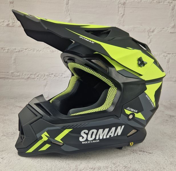 Мотошлем Эндуро SOMAN SM704S для мотокросса или квадроцикла + КОМПЛЕКТ(Очки, Перчатки, Балаклава) H704S фото